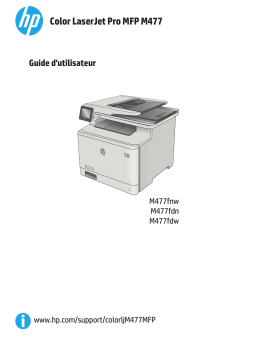 HP COLOR LASERJET PRO MFP M477FDNCOLOR LASERJET PRO MFP M477FDWCOLOR LASERJET PRO MFP M477FNWLASERJET PRO M477F Manuel utilisateur