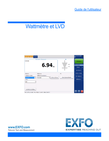 EXFO Inline Power Meter Mode d'emploi | Fixfr