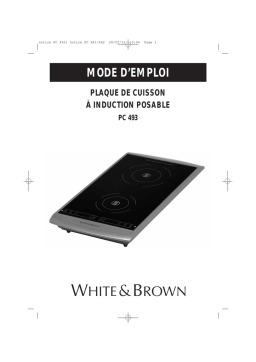 WHITE & BROWN PC 493 Hotplate Manuel utilisateur