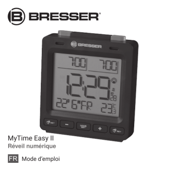 Manuel du propriétaire | Bresser MyTime Easy II Radio controlled Alarm Clock Manuel utilisateur | Fixfr
