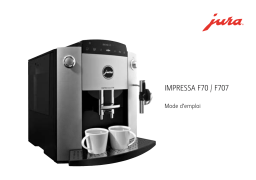 Jura IMPRESSA F70 Manuel utilisateur