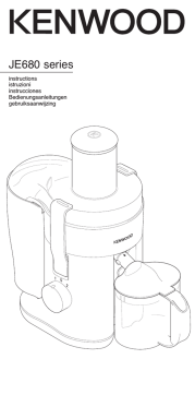 Kenwood JE680 Centrifugeuse Manuel utilisateur