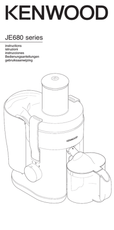 Manuel du propriétaire | Kenwood JE680 Centrifugeuse Manuel utilisateur | Fixfr