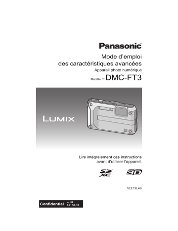Panasonic DMC FT3 Mode d'emploi | Fixfr