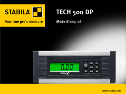 Stabila TECH 500 DP Outils de mesure électronique Manuel utilisateur