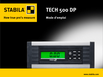 Stabila TECH 500 DP Outils de mesure électronique Manuel utilisateur | Fixfr