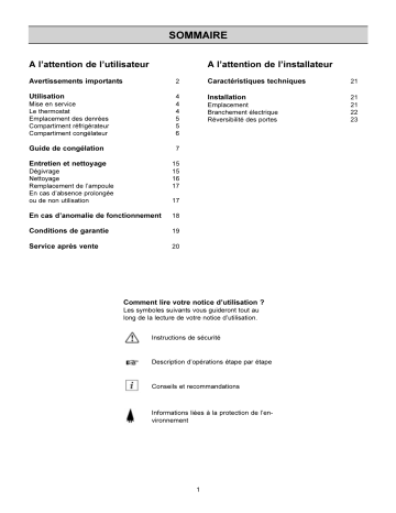 Manuel du propriétaire | Faure FRD291W Manuel utilisateur | Fixfr