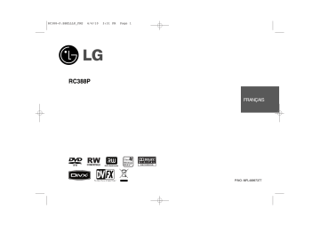 LG RC388P Manuel du propriétaire | Fixfr