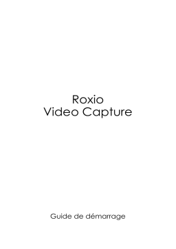 Roxio Video Capture Macintosh Manuel utilisateur