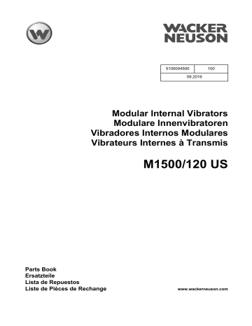 Wacker Neuson M1500/120 US Modular Internal Vibrator Manuel utilisateur | Fixfr