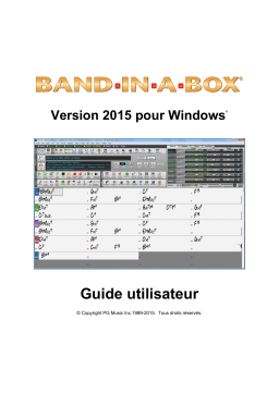 Band-in-a-Box 2015 Guide Utilisateur + Chat IA