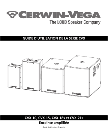 Cerwin-Vega CVX Manuel utilisateur | Fixfr