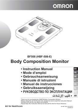 Omron Healthcare HBF-508-E BF508 Digital Scale Manuel utilisateur