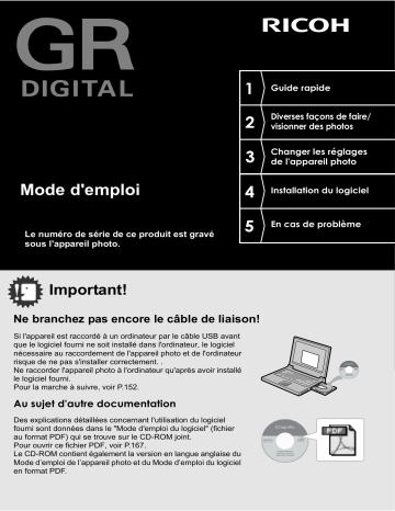 Ricoh GR Digital Mode d'emploi | Fixfr