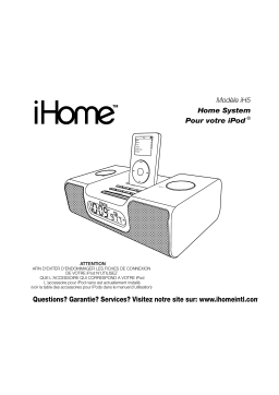 iHome IH5 Manuel utilisateur