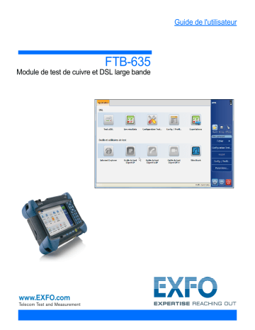 EXFO FTB-635 Wideband Copper and DSL Test Module Manuel utilisateur | Fixfr