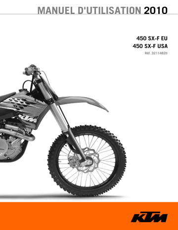 Manuel du propriétaire | KTM 450 SX-F Manuel utilisateur | Fixfr