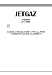 Jetgaz JP31MIX2 Table de cuisson Manuel utilisateur