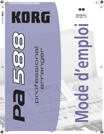 Manuel du propriétaire | Korg Pa588 Manuel utilisateur | Fixfr