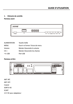 Denver DTB-134 DVB-T2 H.264 FTA settop box Manuel utilisateur