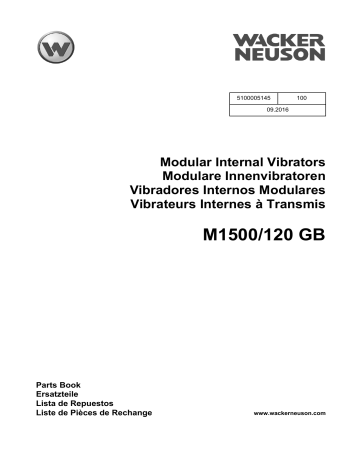 Wacker Neuson M1500/120 GB Modular Internal Vibrator Manuel utilisateur | Fixfr
