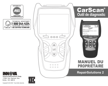 FixAssist 5160RS | Manuel du propriétaire | Innova 5610 CarScan Pro Manuel utilisateur | Fixfr