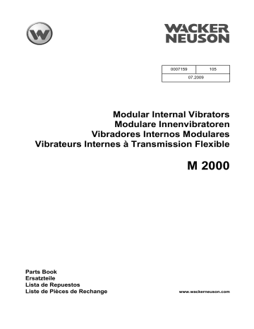 Wacker Neuson M2000/120/nonCUL Modular Internal Vibrator Manuel utilisateur | Fixfr