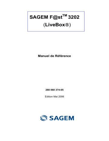 Manuel du propriétaire | Sagem livebox Manuel utilisateur | Fixfr