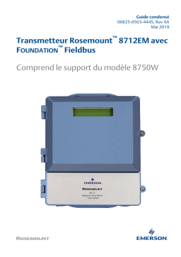 Rosemount Transmetteur 8712EM avec FOUNDATION™ Fieldbus Manuel utilisateur