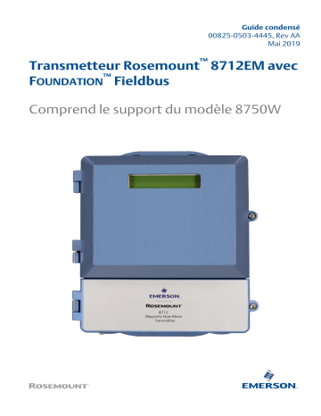 Mode d'emploi | Rosemount Transmetteur 8712EM avec FOUNDATION™ Fieldbus Manuel utilisateur | Fixfr