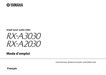 Manuel du propriétaire | Yamaha RXA2030 Manuel utilisateur | Fixfr