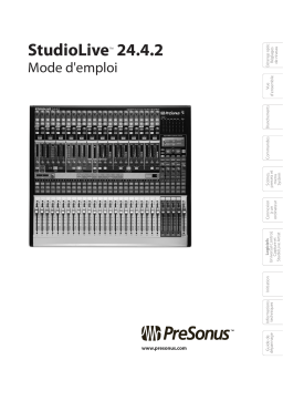 PRESONUS StudioLive 24.4.2 Manuel utilisateur