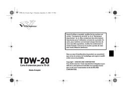 Roland TDW-20 Manuel utilisateur