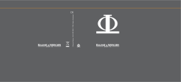 BAUME & MERCIER INSTRUCTIONS Manuel utilisateur