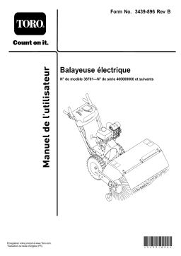 Toro Power Broom Sweeper Manuel utilisateur