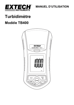 Extech Instruments TB400 Portable Turbidity Meter Manuel utilisateur