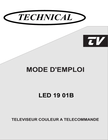 Manuel du propriétaire | Technical LED1901B Téléviseur LED Manuel utilisateur | Fixfr