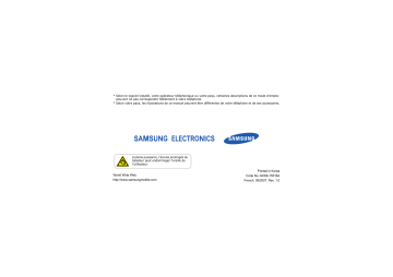 Samsung SGH-F210 Mode d'emploi | Fixfr