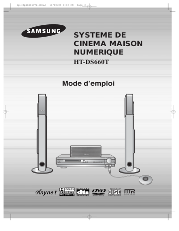 Manuel du propriétaire | Samsung HT-DS660T Manuel utilisateur | Fixfr