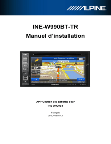 Mode d'emploi | Alpine Electronics INE-W990BT-TR Manuel utilisateur | Fixfr