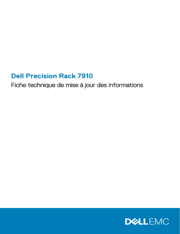 Dell Precision Rack 7910 workstation Manuel du propriétaire | Fixfr