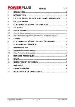 Powerplus pow 403 Manuel utilisateur