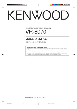 Kenwood VR-8070 Manuel utilisateur