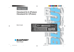 Blaupunkt CLEVELAND DJ Manuel utilisateur