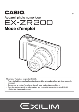 Casio EX ZR200 Manuel utilisateur