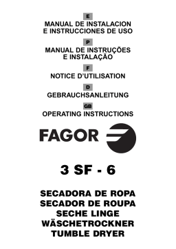 Fagor 3SF-6 Manuel utilisateur