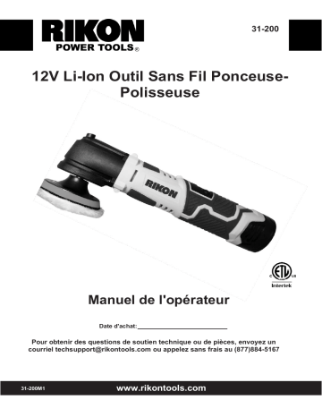 Rikon Power Tools 31-200 Manuel utilisateur | Fixfr