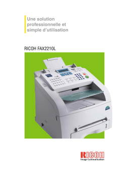 Ricoh FAX2210L Manuel utilisateur