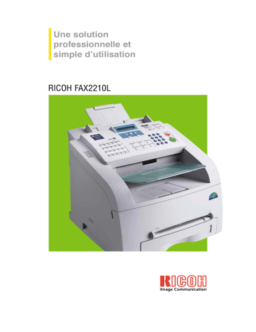 Manuel du propriétaire | Ricoh FAX2210L Manuel utilisateur | Fixfr