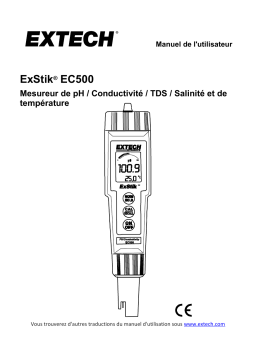 Extech Instruments EC500 Waterproof ExStik® II pH/Conductivity Meter Manuel utilisateur